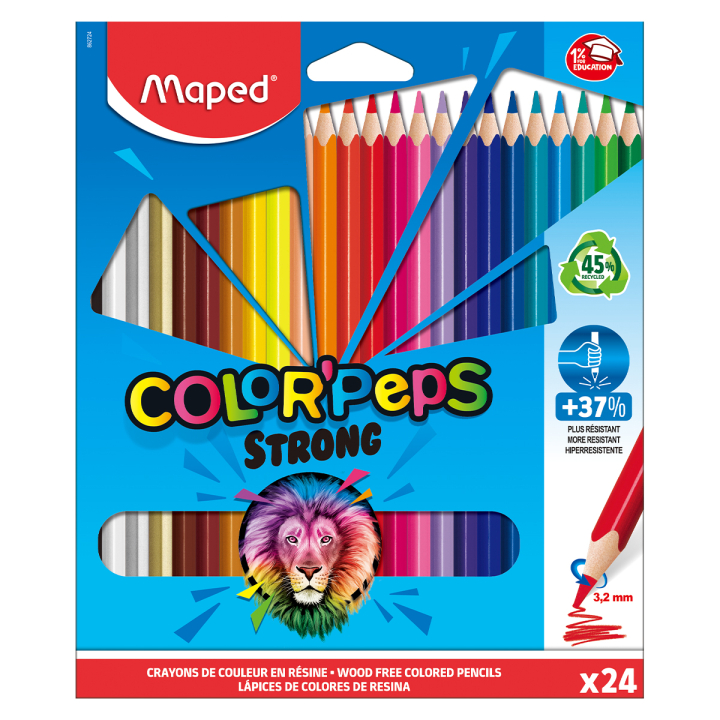 Colouring Pencils Colour Peps Strong Pack of 24 in the group Kids / Kids' Pens / Colouring Pencils for Kids at Pen Store (129639)