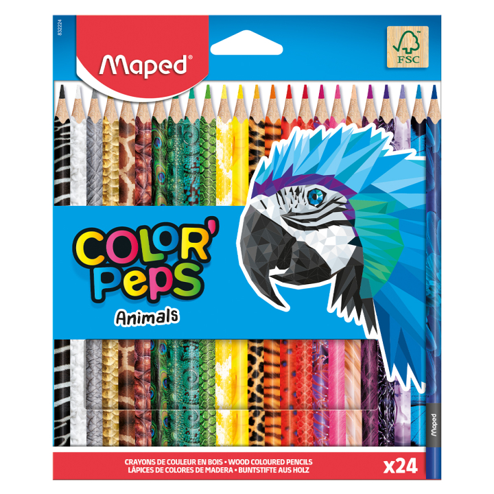 Colouring Pencils Colour Peps Animal Pack of 24 in the group Kids / Kids' Pens / Colouring Pencils for Kids at Pen Store (129648)