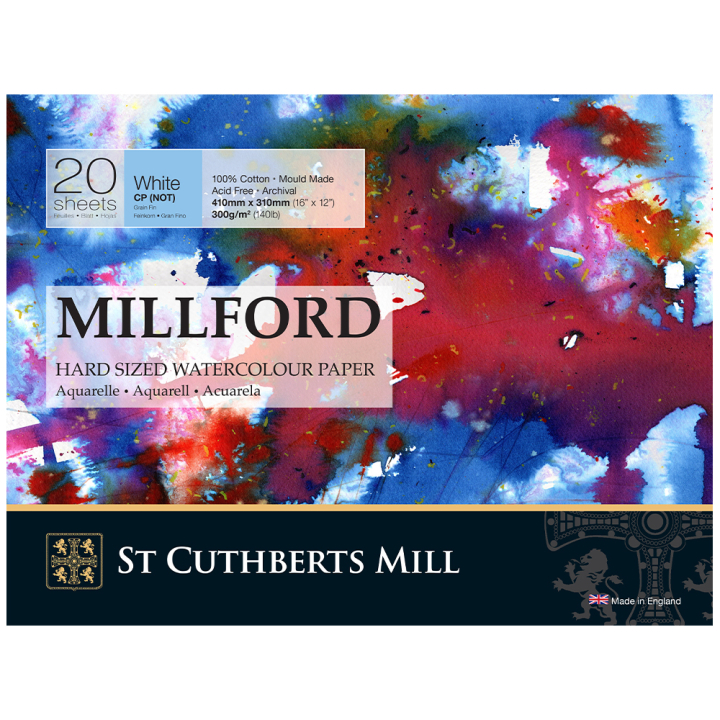 Millford Watercolour paper 410x310 mm 300g CP in the group Paper & Pads / Artist Pads & Paper / Watercolour Pads at Pen Store (130637)