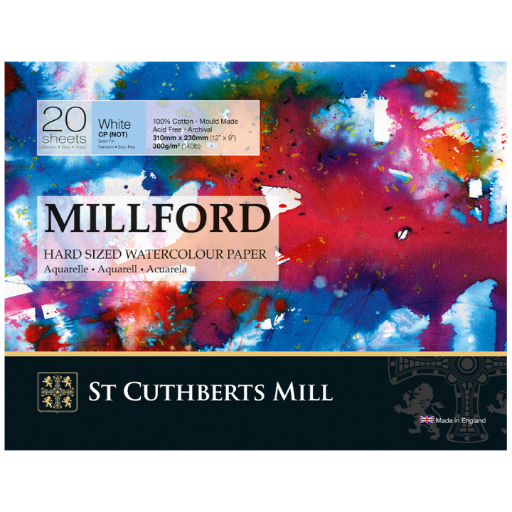 Millford Watercolour paper 310x230 mm 300g CP in the group Paper & Pads / Artist Pads & Paper / Watercolour Pads at Pen Store (130638)