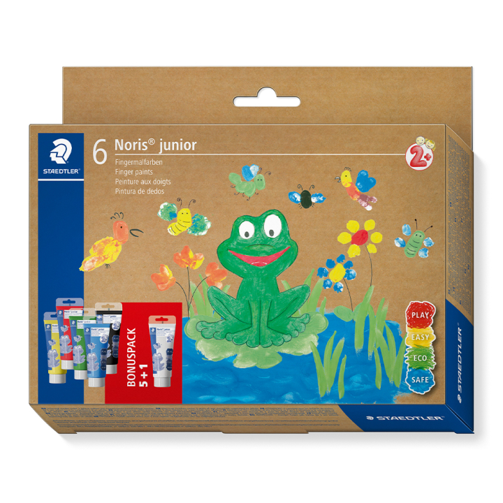 Noris Junior Finger Paint 6x75 ml in the group Kids / Kids' Paint & Crafts / Finger Paint at Pen Store (130641)