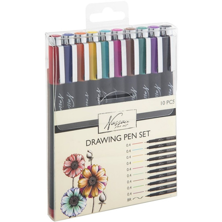 Fineliner Drawing pen Colour 10-set in the group Pens / Writing / Fineliners at Pen Store (130726)