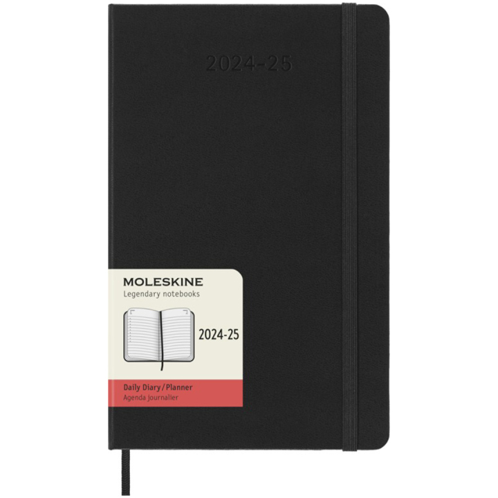 Diary 18M Daily Hard Cover Large Black  in the group Paper & Pads / Planners / 18-Month Planners at Pen Store (130888)