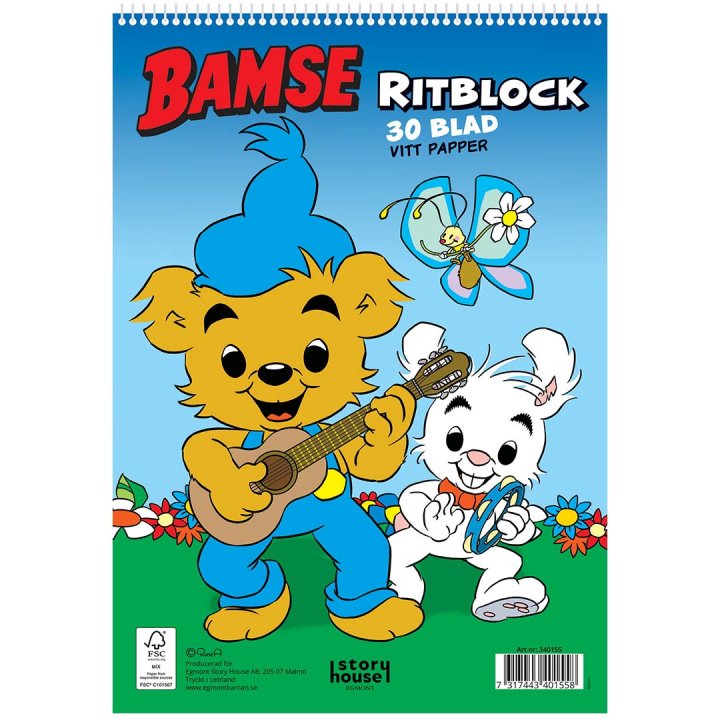 Bamse Drawing pad in the group Kids / Fun and learning / Paper & Drawing Pad for Kids at Pen Store (131093)