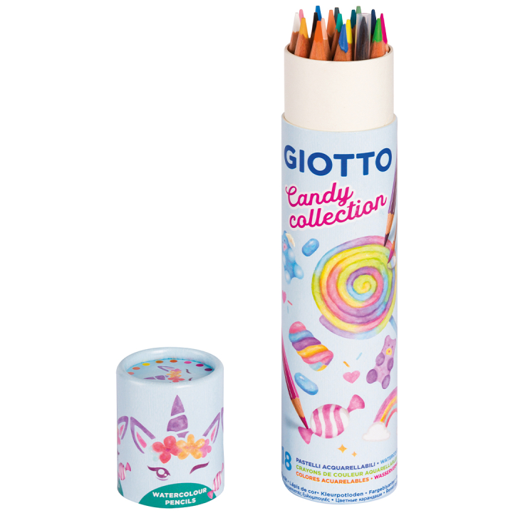 Candy Collection Stilnovo Watercolour pencils 18 set in the group Kids / Kids' Pens / Colouring Pencils for Kids at Pen Store (131399)