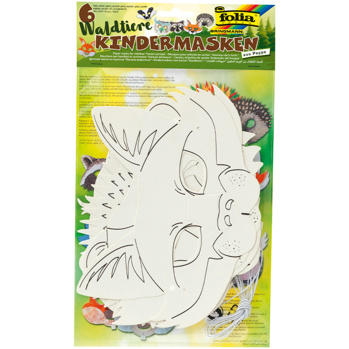 Children's Masks Forest Animals 6-pack in the group Kids / Fun and learning / Birthday Parties at Pen Store (131576)