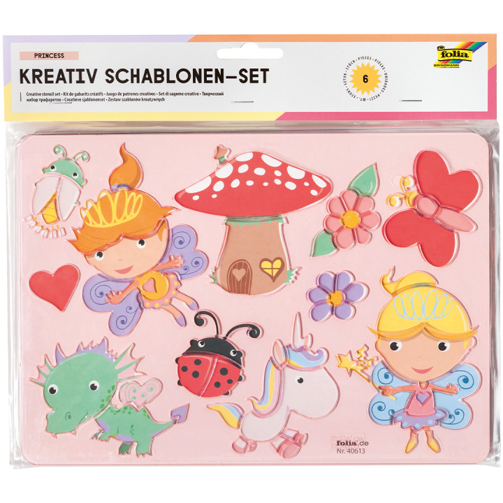 Stencils for children Princess 6-pack in the group Kids / Kids' Pens / 5 Years at Pen Store (131626)