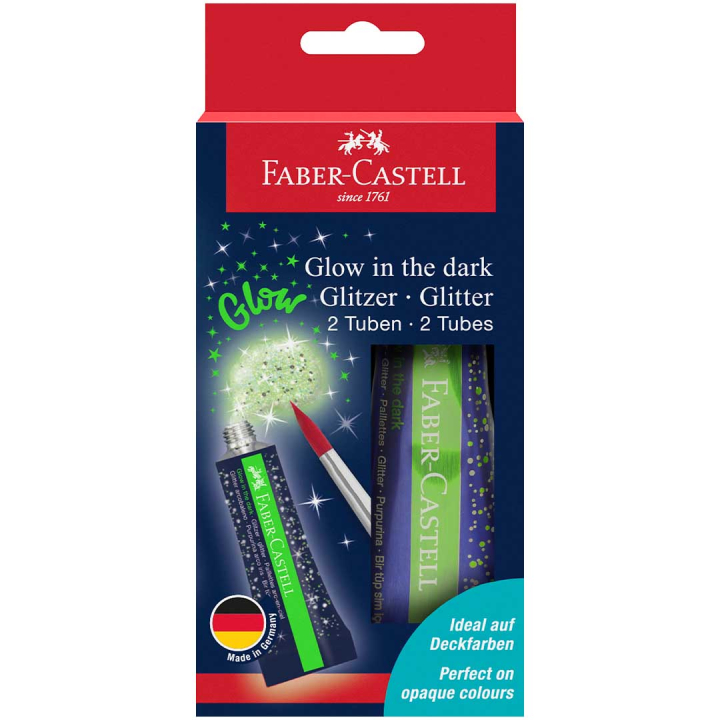 Glow in the dark Glitter 2 Tubes in the group Kids / Kids' Paint & Crafts / Paint for Kids at Pen Store (131681)