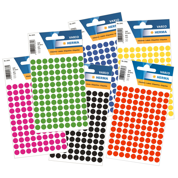 Multi-purpose labels Round 540 pcs in the group Hobby & Creativity / Organize / Home Office at Pen Store (131886_r)