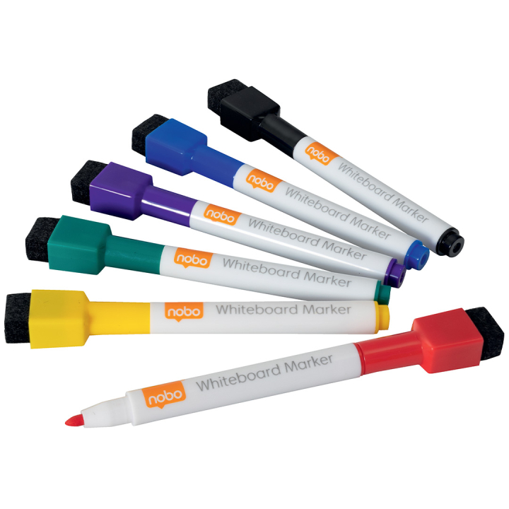 Whiteboard marker Mini with eraser 6-set in the group Pens / Office / Whiteboard Markers at Pen Store (132385)