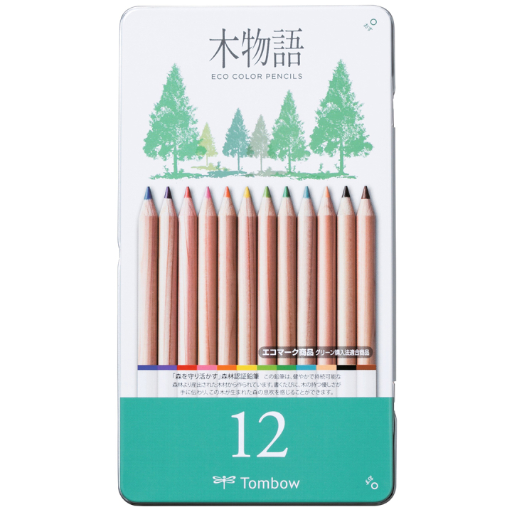 Ki-Monogatari Eco Coloured Pencils Set of 12 in the group Pens / Artist Pens / Coloured Pencils at Pen Store (132715)