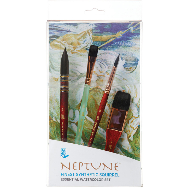 Neptune Synthetic brush Professionnel 4-set in the group Art Supplies / Brushes / Watercolour Brushes at Pen Store (132785)