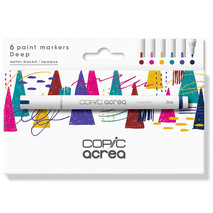 Acrea Paint Marker Set of 6 Deep Colours in the group Pens / Artist Pens / Illustration Markers at Pen Store (133048)