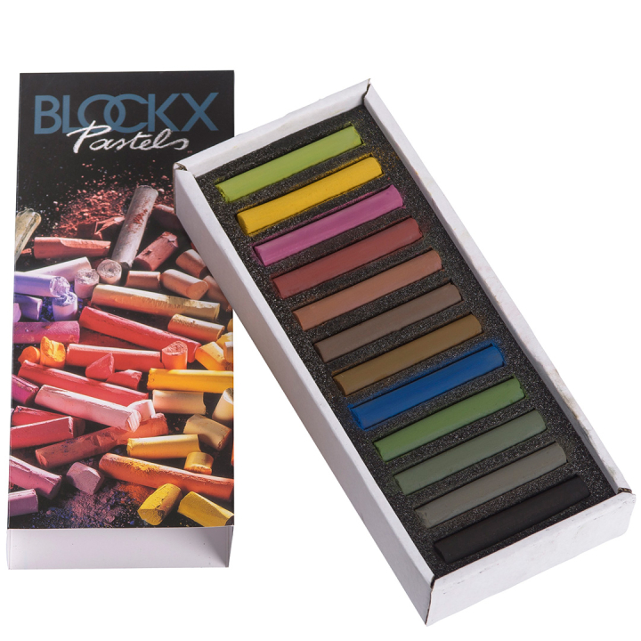 Soft Pastels Dark 12-set in the group Art Supplies / Crayons & Graphite / Pastel Crayons at Pen Store (133363)