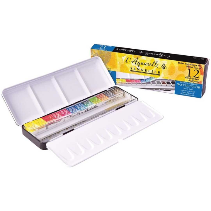 l'Aquarelle Watercolour 12 half pans in the group Art Supplies / Artist colours / Watercolour Paint at Pen Store (133817)