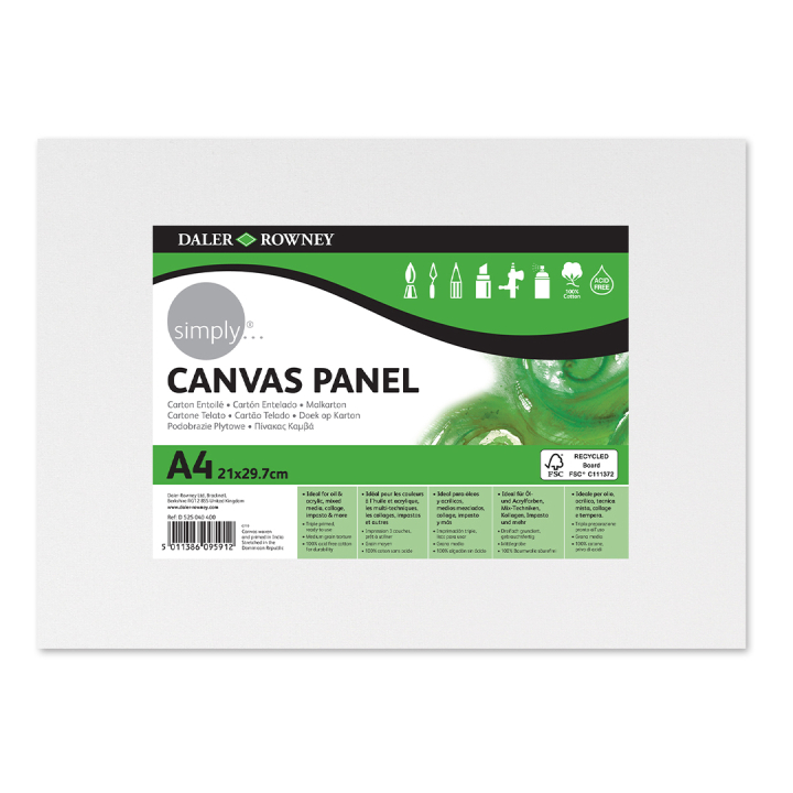 Canvas board Cotton A4 in the group Art Supplies / Studio / Canvas Panels at Pen Store (133831)