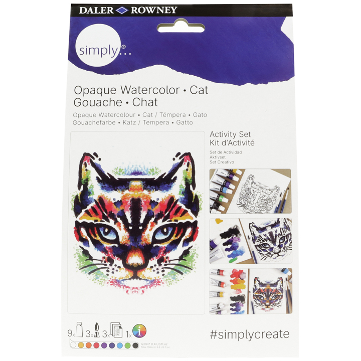 Simply Painting cats with gouache paint step-by-step in the group Art Supplies / Artist colours / Gouache at Pen Store (133864)