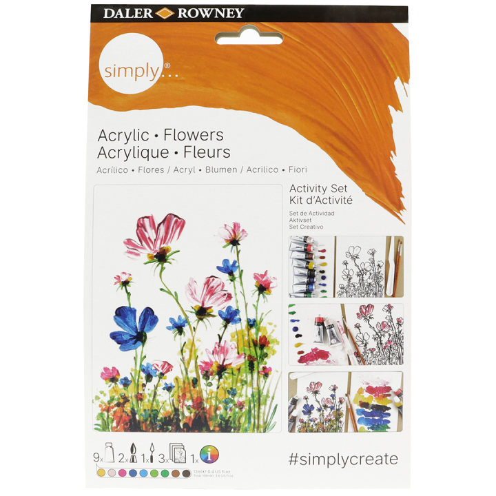 Simply Painting flowers with acrylic paint step-by-step in the group Art Supplies / Artist colours / Acrylic Paint at Pen Store (133865)