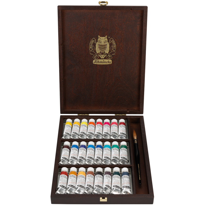 Horadam Aquarell Wooden Box 24x15 ml in the group Art Supplies / Artist colours / Watercolour Paint at Pen Store (134340)