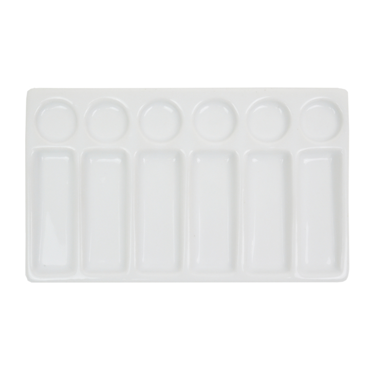 Artists porcelain palette rectangular 12x20 cm in the group Art Supplies / Studio / Palettes at Pen Store (134469)