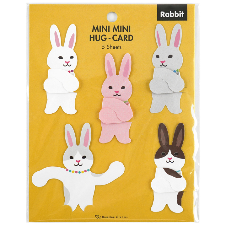 Mini cards Rabbit Pack of 5 in the group Hobby & Creativity / Holidays and seasons / Cards and envelopes at Pen Store (134624)