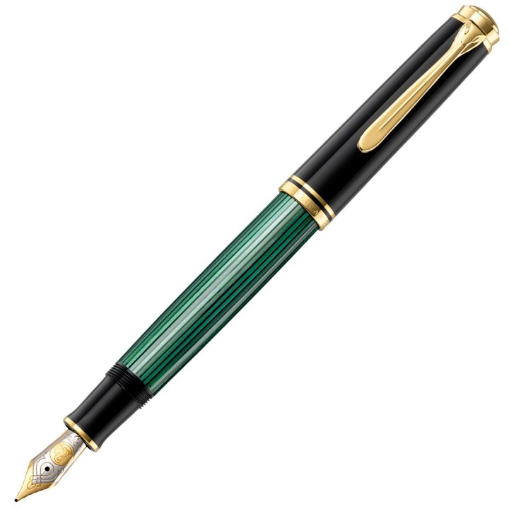 Souverän M800 Fountain Pen Black/Green in the group Pens / Fine Writing / Fountain Pens at Pen Store (134754_r)