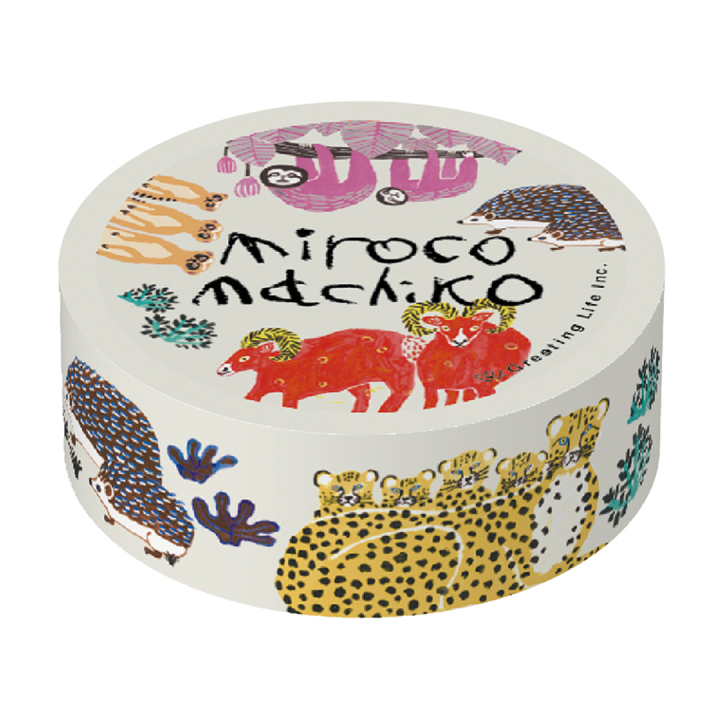 Washi-tape Miroco Machiko Animal Family in the group Hobby & Creativity / Hobby Accessories / Washi Tape at Pen Store (134801)