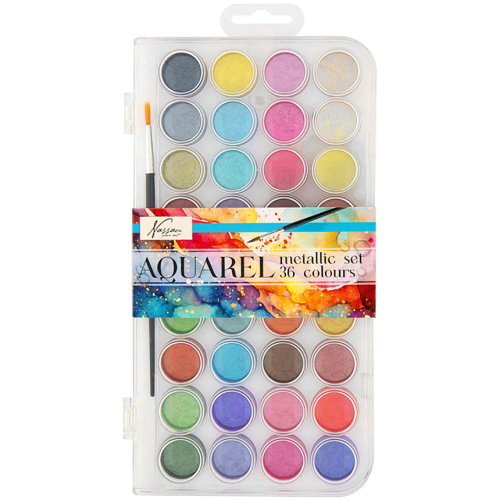 Watercolour Paint Metallic 36-set in the group Art Supplies / Artist colours / Watercolour Paint at Pen Store (134900)