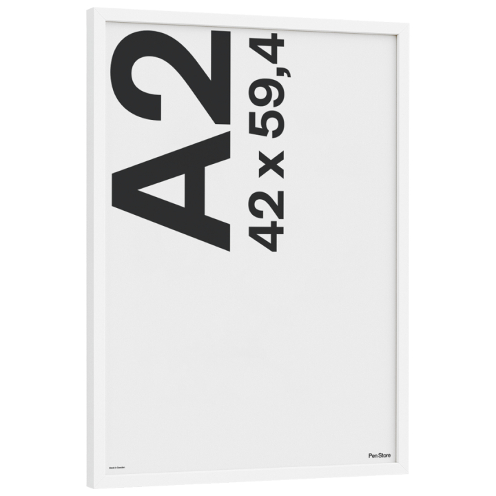 White Wooden Frame 42x59,4 cm A2 in the group Hobby & Creativity / Organize / Frames / White frames at Pen Store (135099)