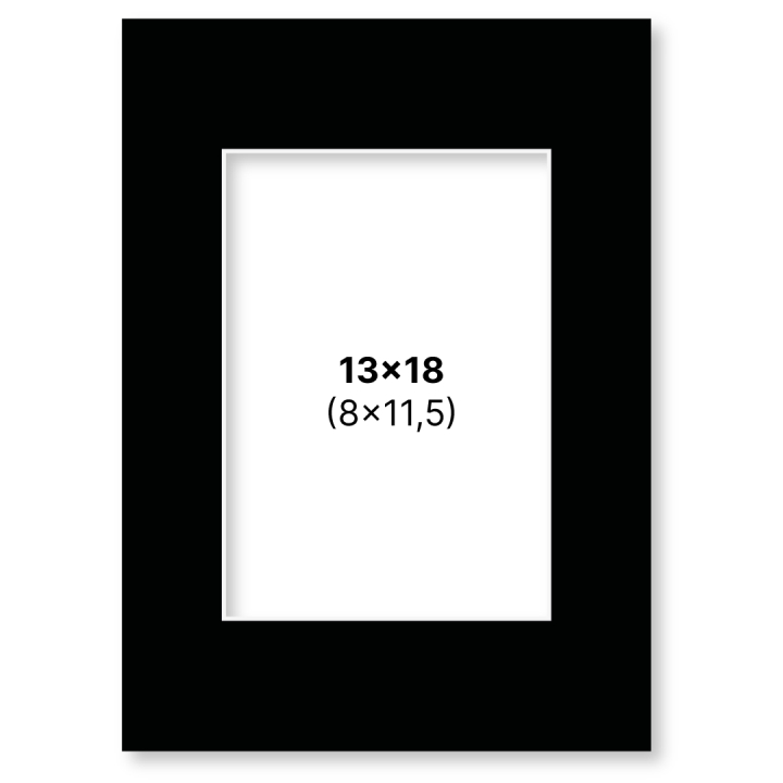 Passepartout Black 13x18 cm in the group Hobby & Creativity / Organize / Frames / Matboards at Pen Store (135114)