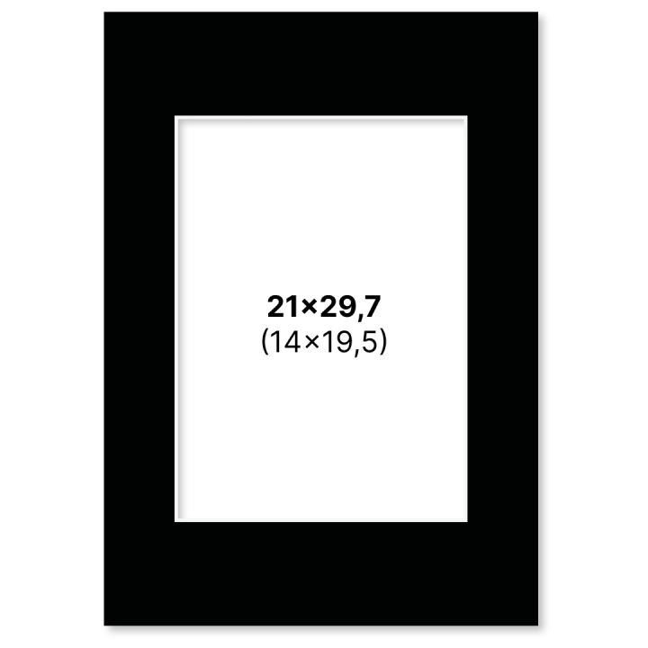 Passepartout Black 21x29,7 cm A4 in the group Hobby & Creativity / Organize / Frames / Matboards at Pen Store (135118)