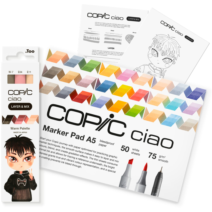 Ciao Layer & Mix Manga Starter Set Warm in the group Pens / Artist Pens / Illustration Markers at Pen Store (135142)