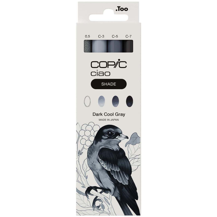 Ciao Shade Set Dark Cool Gray Pack of 4 in the group Pens / Artist Pens / Illustration Markers at Pen Store (135146)