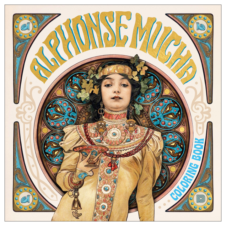 Alphonse Mucha Coloring Book in the group Hobby & Creativity / Books / Adult Colouring Books at Pen Store (135494)
