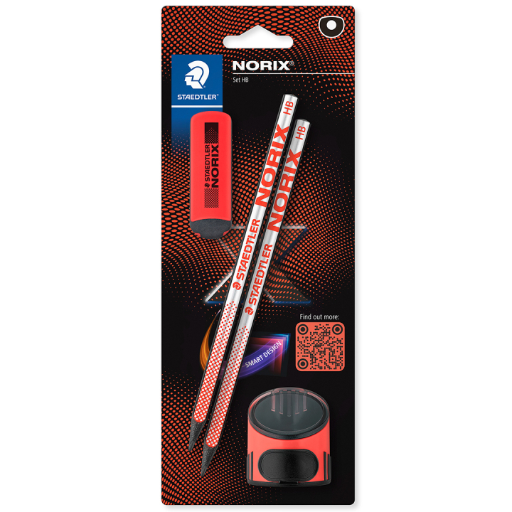 School Set Norix Pencils + Accessories Red in the group Kids / Kids' Pens / Kid's Writing at Pen Store (135512)