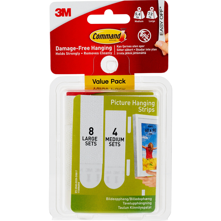 Command Picture Hanging Strips Value Pack Medium/Large in the group Hobby & Creativity / Organize / Frames / Picture hanging at Pen Store (135684)