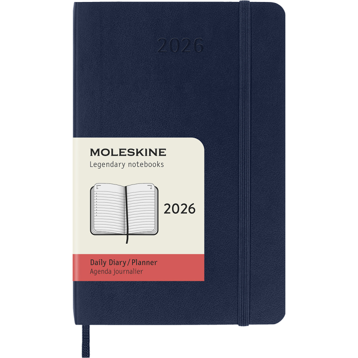 Diary 12M Daily 2026 Softcover Pocket Sapphire Blue in the group Paper & Pads / Planners / 12-Month Planners at Pen Store (136096)