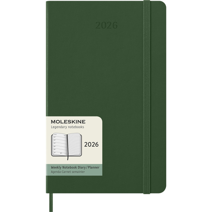 Diary 12M Weekly Notebook 2026 Hardcover Large Myrtle Green in the group Paper & Pads / Planners / 12-Month Planners at Pen Store (136112)
