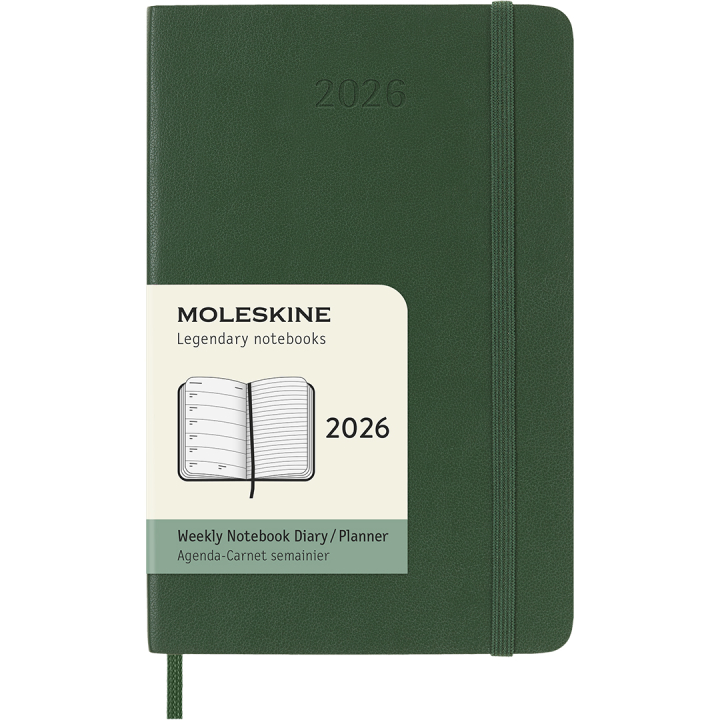 Diary 12M Weekly Notebook 2026 Softcover Pocket Myrtle Green in the group Paper & Pads / Planners / 12-Month Planners at Pen Store (136121)