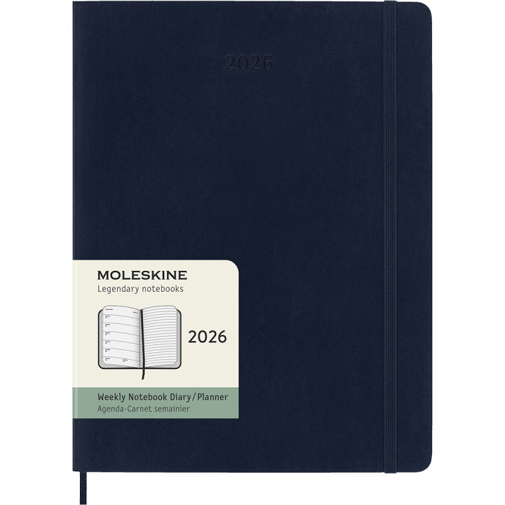 Diary 12M Weekly Notebook 2026 Softcover XL Sapphire Blue in the group Paper & Pads / Planners / 12-Month Planners at Pen Store (136129)