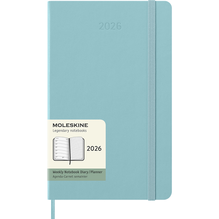 Diary 12M Weekly Notebook 2026 Hardcover Large Aquamarine in the group Paper & Pads / Planners / 12-Month Planners at Pen Store (136132)