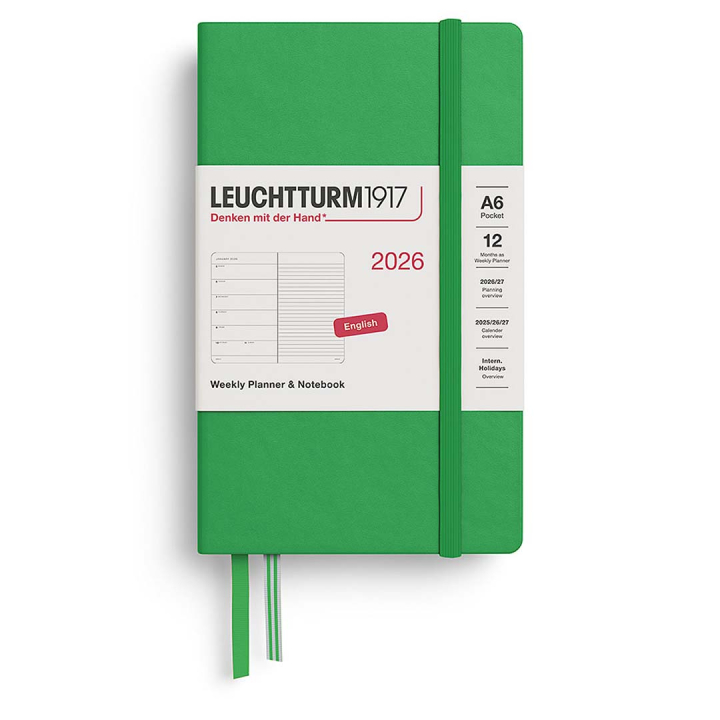 Diary Weekly Planner & Notebook 2026 A6 Spring Leaf in the group Paper & Pads / Planners / 12-Month Planners at Pen Store (136234)