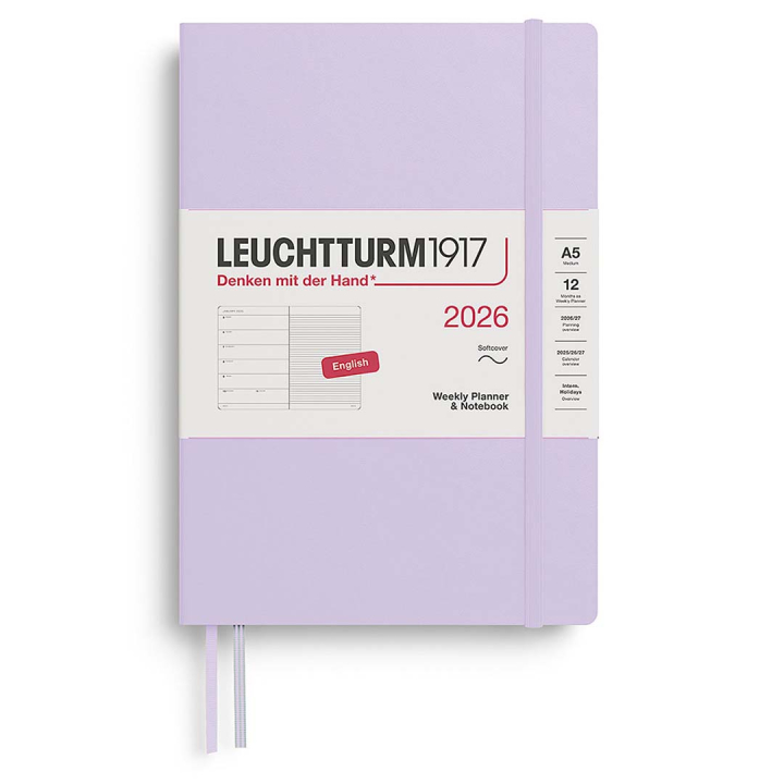 Diary Weekly Planner & Notebook 2026 A5 Soft Cover Lilac in the group Paper & Pads / Planners / 12-Month Planners at Pen Store (136239)