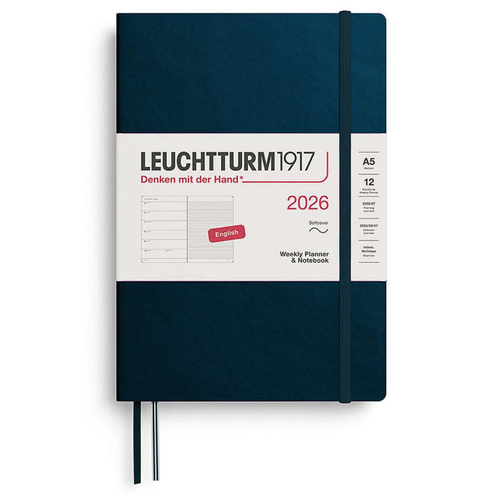 Diary Weekly Planner & Notebook 2026 A5 Soft Cover Deep Sea in the group Paper & Pads / Planners / 12-Month Planners at Pen Store (136247)