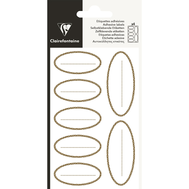 Label Oval Gold in the group Hobby & Creativity / Holidays and seasons / Wrapping at Pen Store (136380)