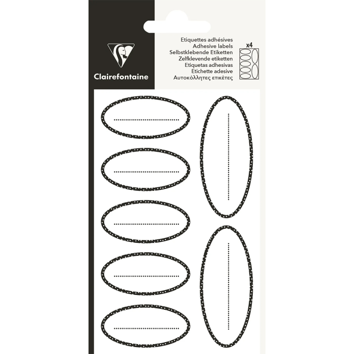 Label Oval Black in the group Hobby & Creativity / Holidays and seasons / Wrapping at Pen Store (136382)