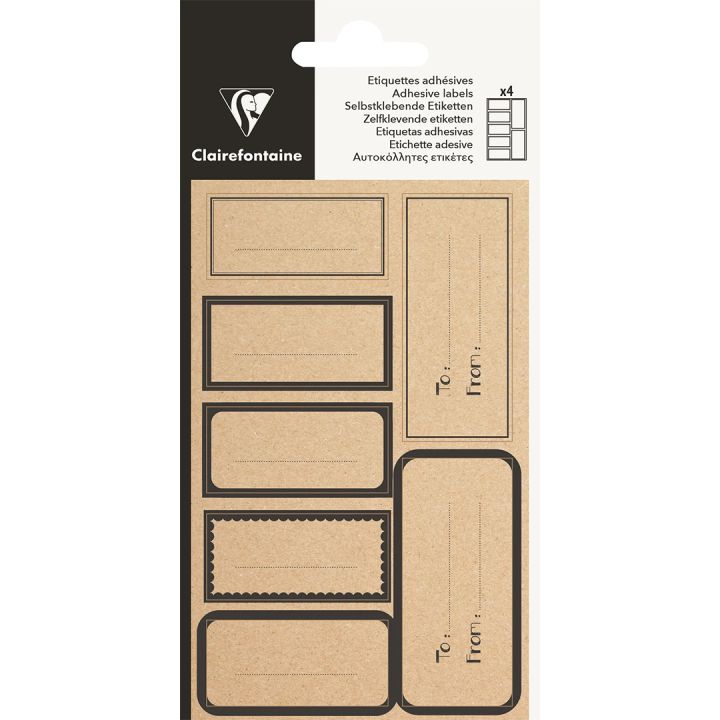 Kraft Label Rectangle Black in the group Hobby & Creativity / Holidays and seasons / Wrapping at Pen Store (136383)
