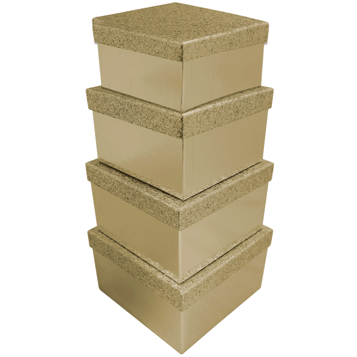 Gift box Gold 4-piece set in the group Hobby & Creativity / Holidays and seasons / Wrapping at Pen Store (136416)