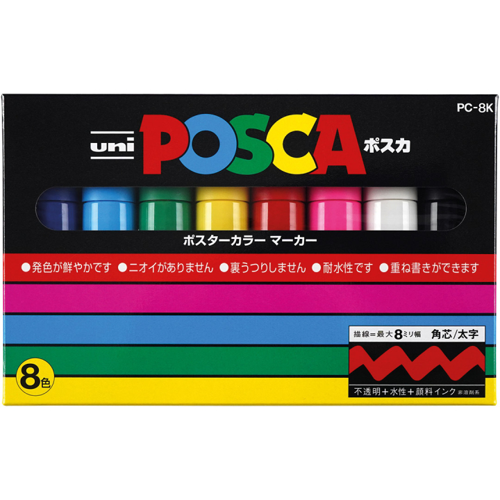 Posca PC-8K Standard tones 8-set in the group Pens / Artist Pens / Acrylic Markers at Pen Store (136468)