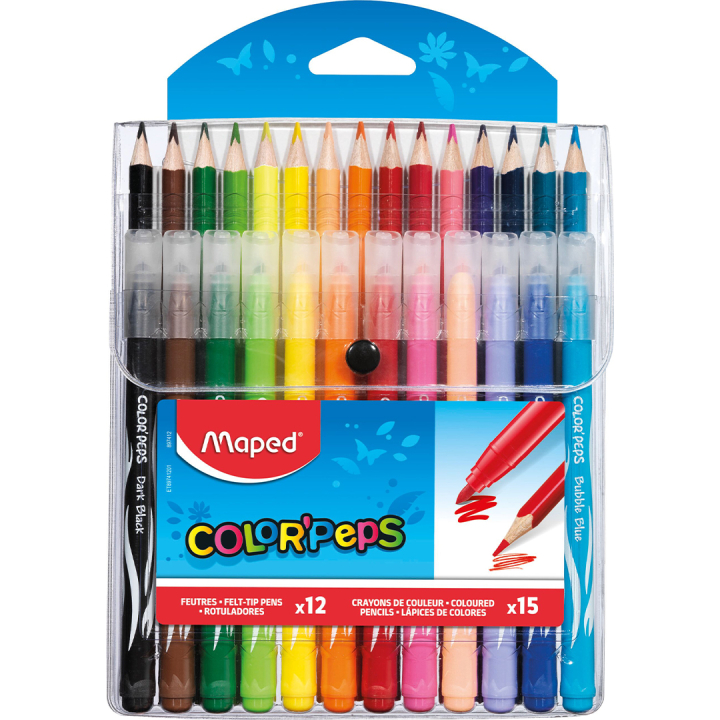 Colouring Pencils and Felt-tip Pens Color’Peps Pack of 27 in the group Kids / Kids' Pens / Colouring Pencils for Kids at Pen Store (136941)